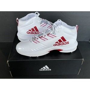 NEW Adidas Shoes Mens 13 Nasty Athletic Football Cleats FX7601 White Red